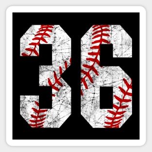 Vintage #36 Baseball Laces Baseball Mom Jersey Love Baseball Sticker